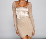 Once Upon a Time Corset Ruched Mini Dresses