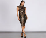 Sequin Diva Midi Dresses