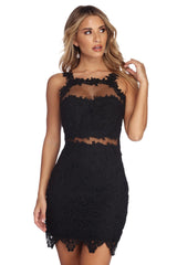 All Meshed With Lace Mini Dresses