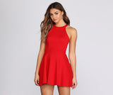 Babe In A Backless Skater Dresses