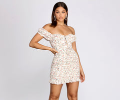 Prettiest Pick Sweetheart Ruched Mini Dresses