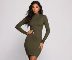 Own Knit Ruched Mini Dresses