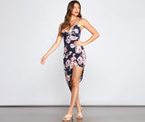 Passion For Florals Asymmetrical Mini Dresses
