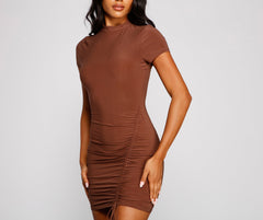 Own That Ruched Tie Bodycon Dresses
