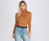 Basic Cozy Turtleneck Top