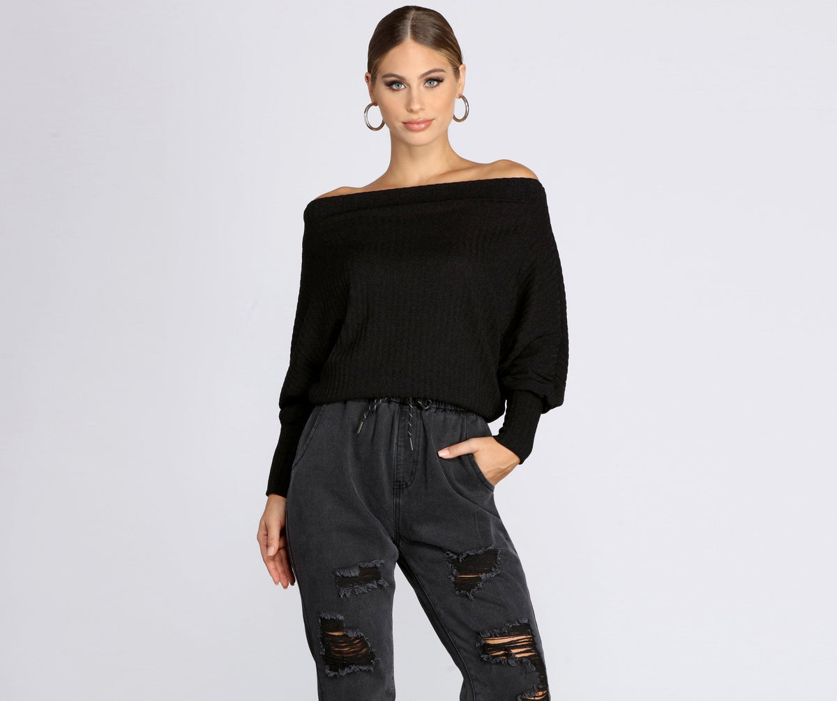Comfy Chic Ribbed Knit Top