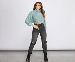 Cozy Cropped Fuzzy Sweater