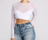 All Eyes on You Mesh Crop Top