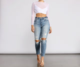 All Eyes on You Mesh Crop Top
