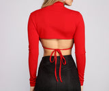 Dare to Go Bold Tie Back Crop Top