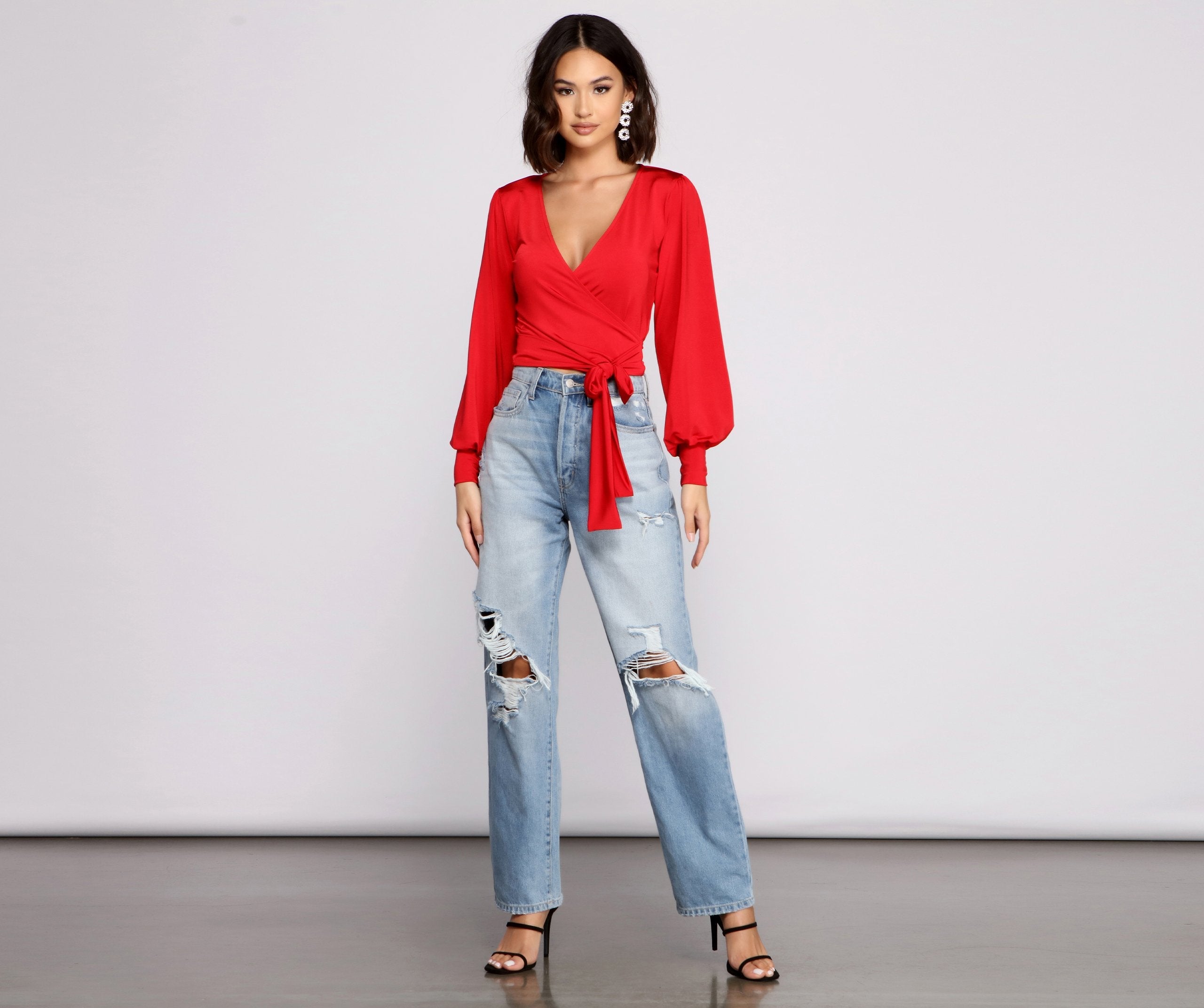 Chic Babe Wrap Front Top