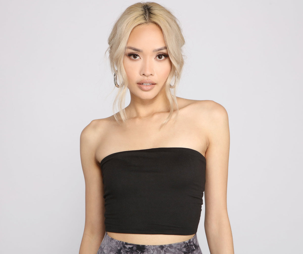 Double Knit Cropped Tube Top
