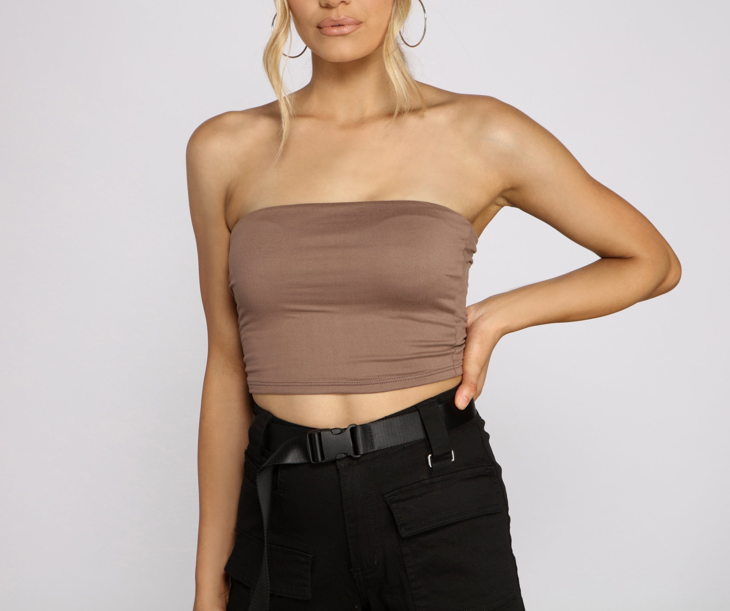 Double Knit Cropped Tube Top