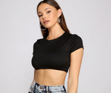 Basic Must-Have Knit Crop Top