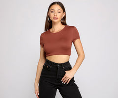Basic Must-Have Knit Crop Top