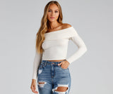 Cozy Knit Off-The-Shoulder Top