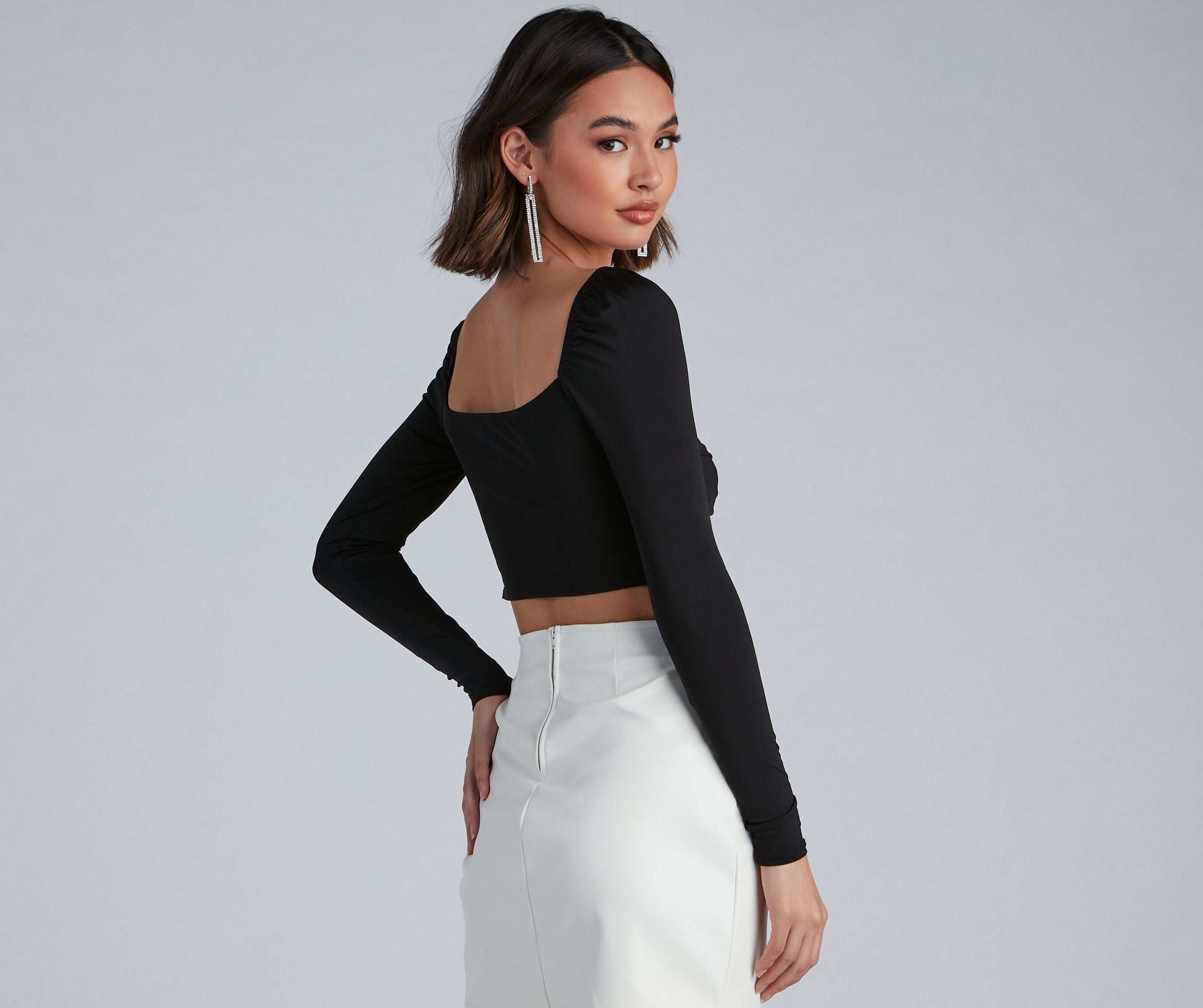 Rise And Stun Lace-Up Crop Top