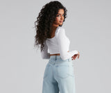 Rise And Stun Lace-Up Crop Top