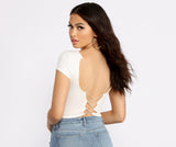 Sassy Strappy Back Cropped Tee