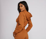 Cozy-Chic French Terry Corset Hoodie