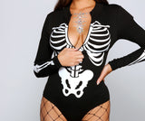 Spooktacular Skeleton Print Bodysuit