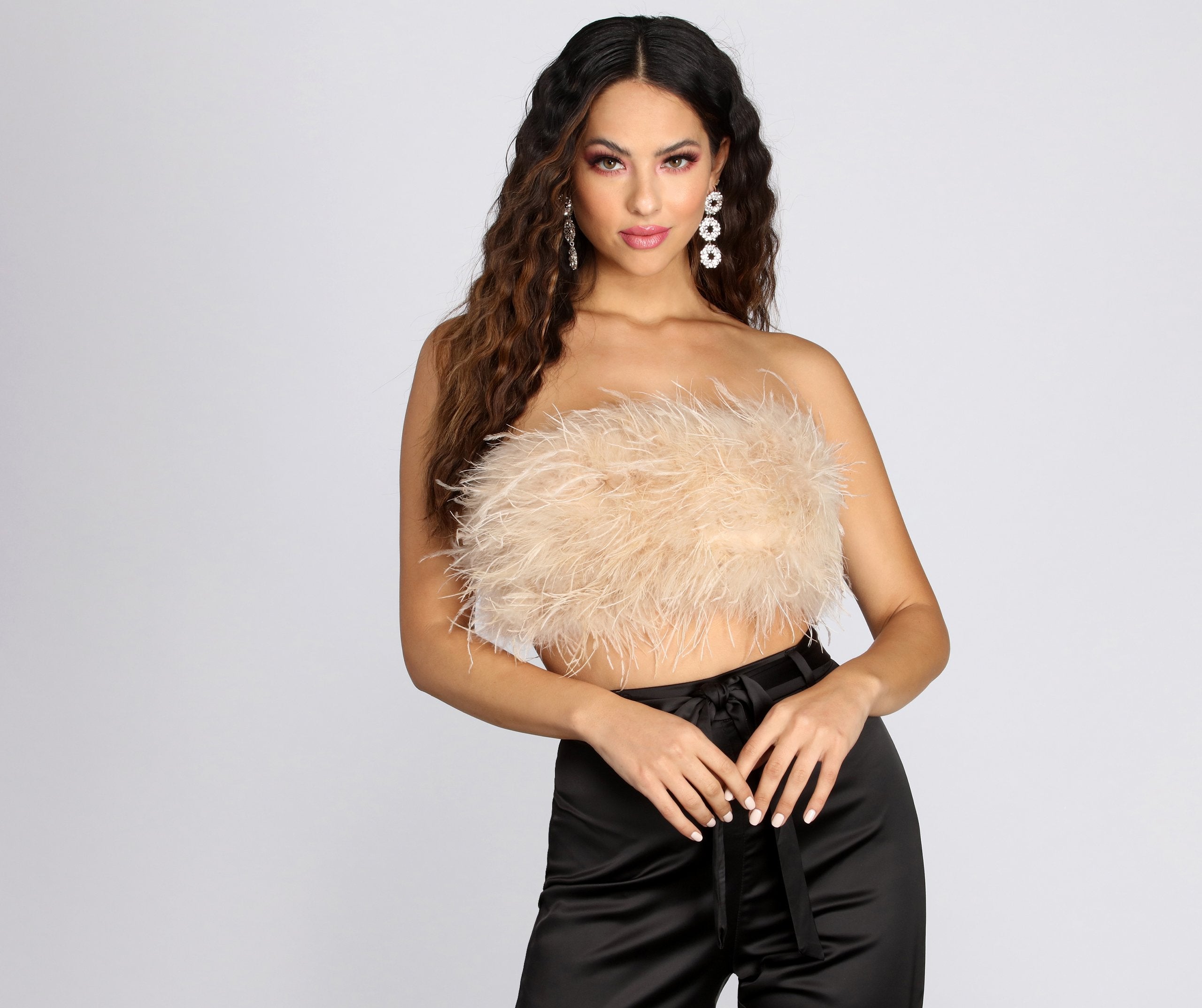 Ruffle Some Feathers Tube Top