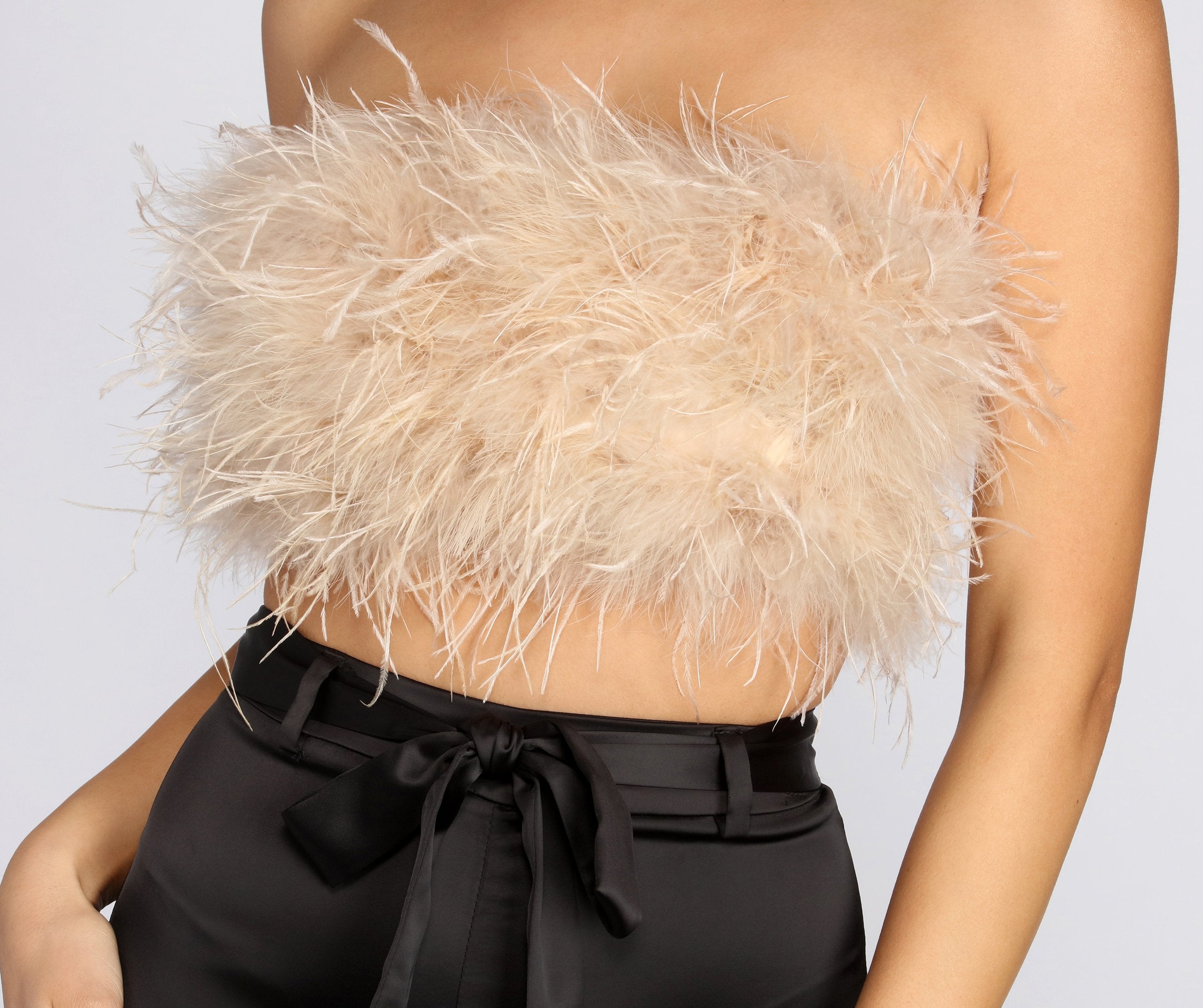 Ruffle Some Feathers Tube Top