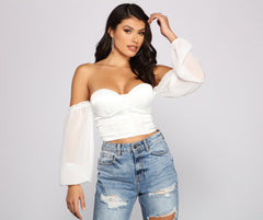 Satin Beauty Cropped Bustier