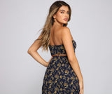 Ditsy Floral Ruched Tube Top