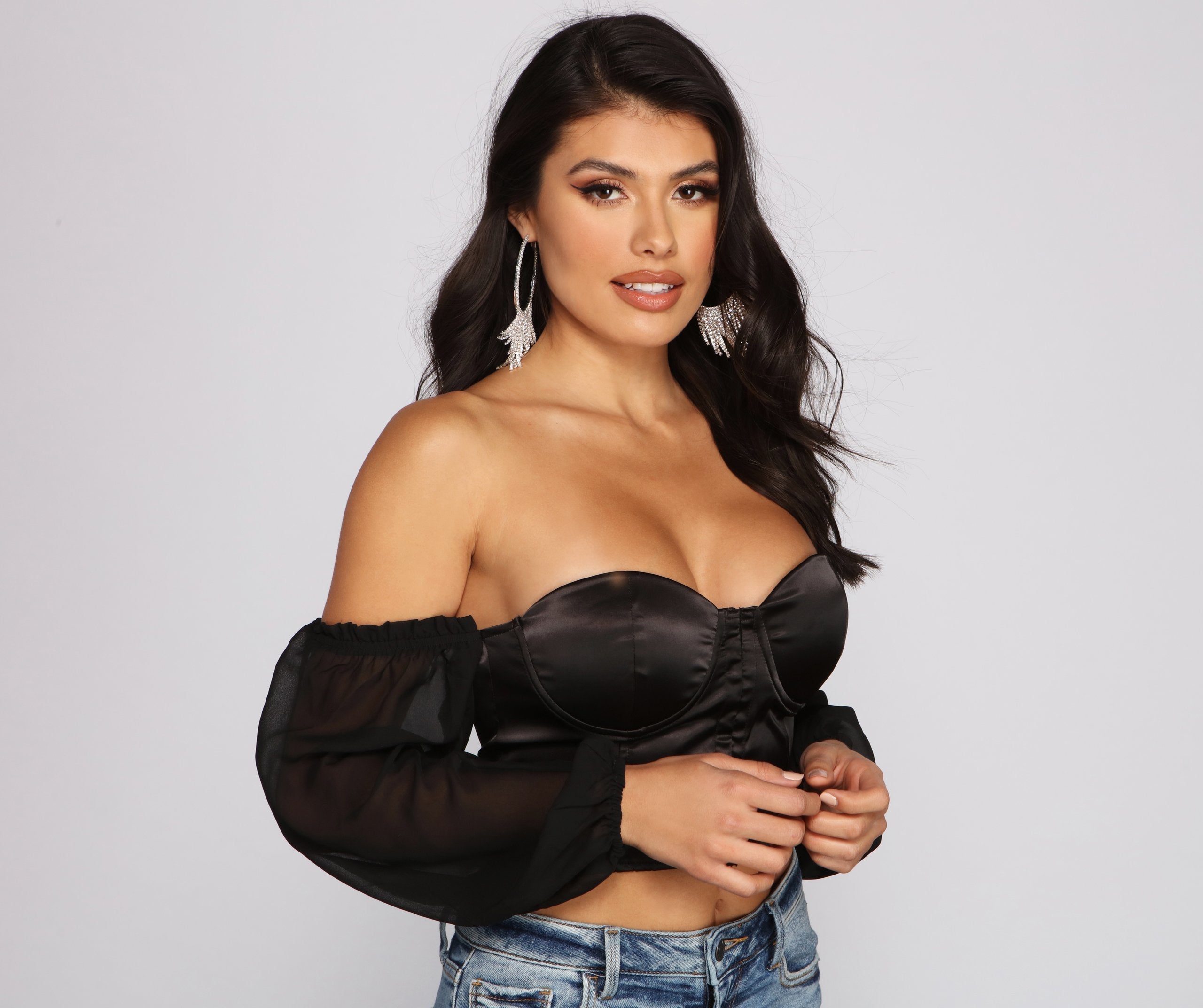 Satin Beauty Cropped Bustier