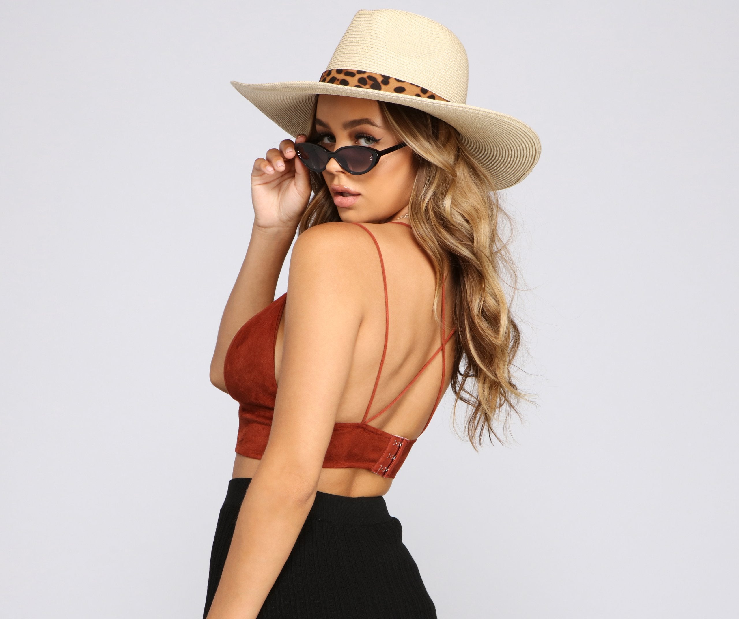 Candid Chic Faux Suede Crop Top