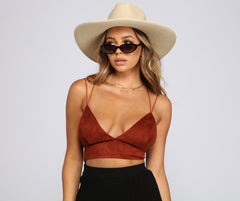 Candid Chic Faux Suede Crop Top