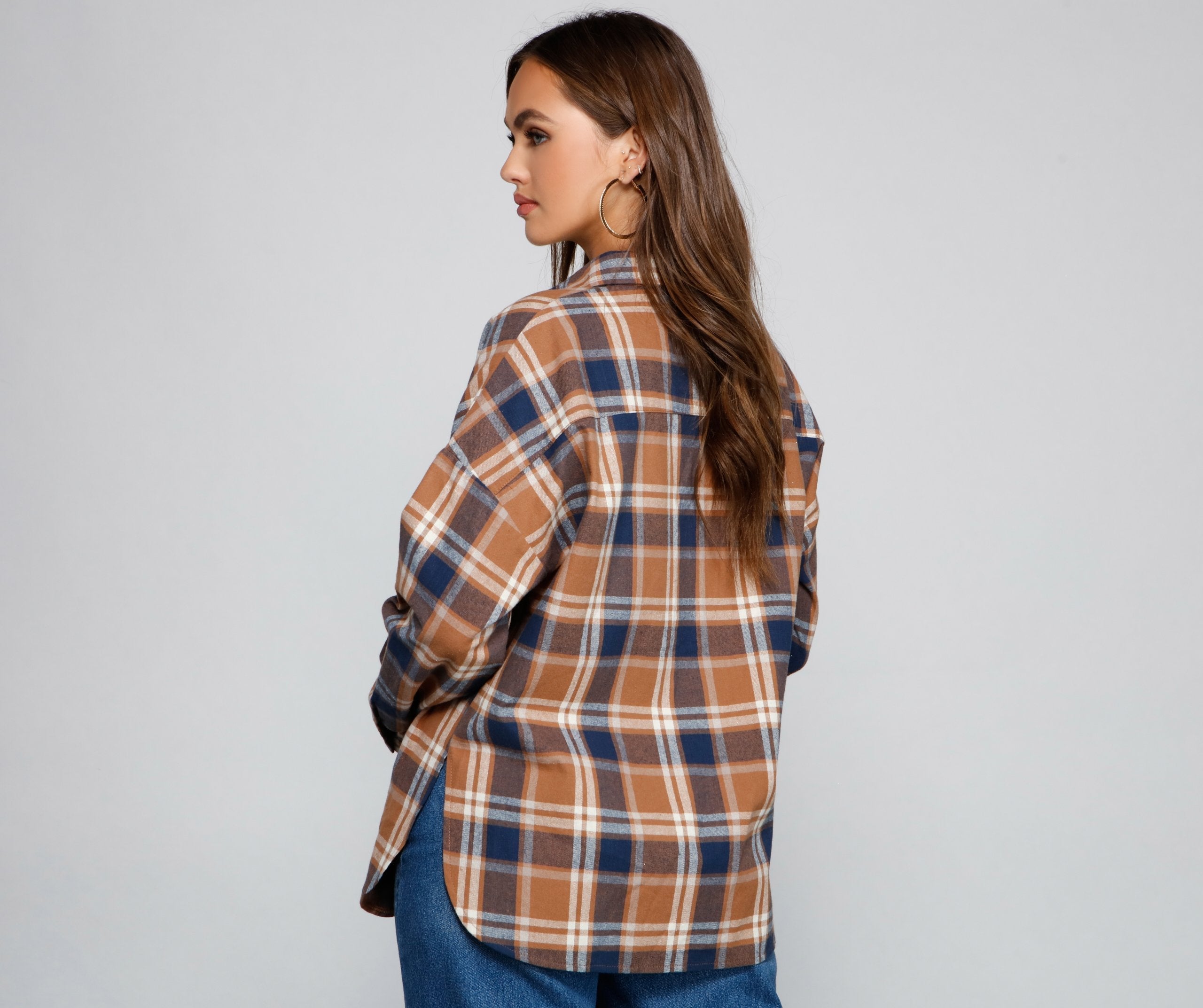 Button Up In Fab Flannel Top