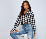 Plaid Mood Button Up Flannel Top