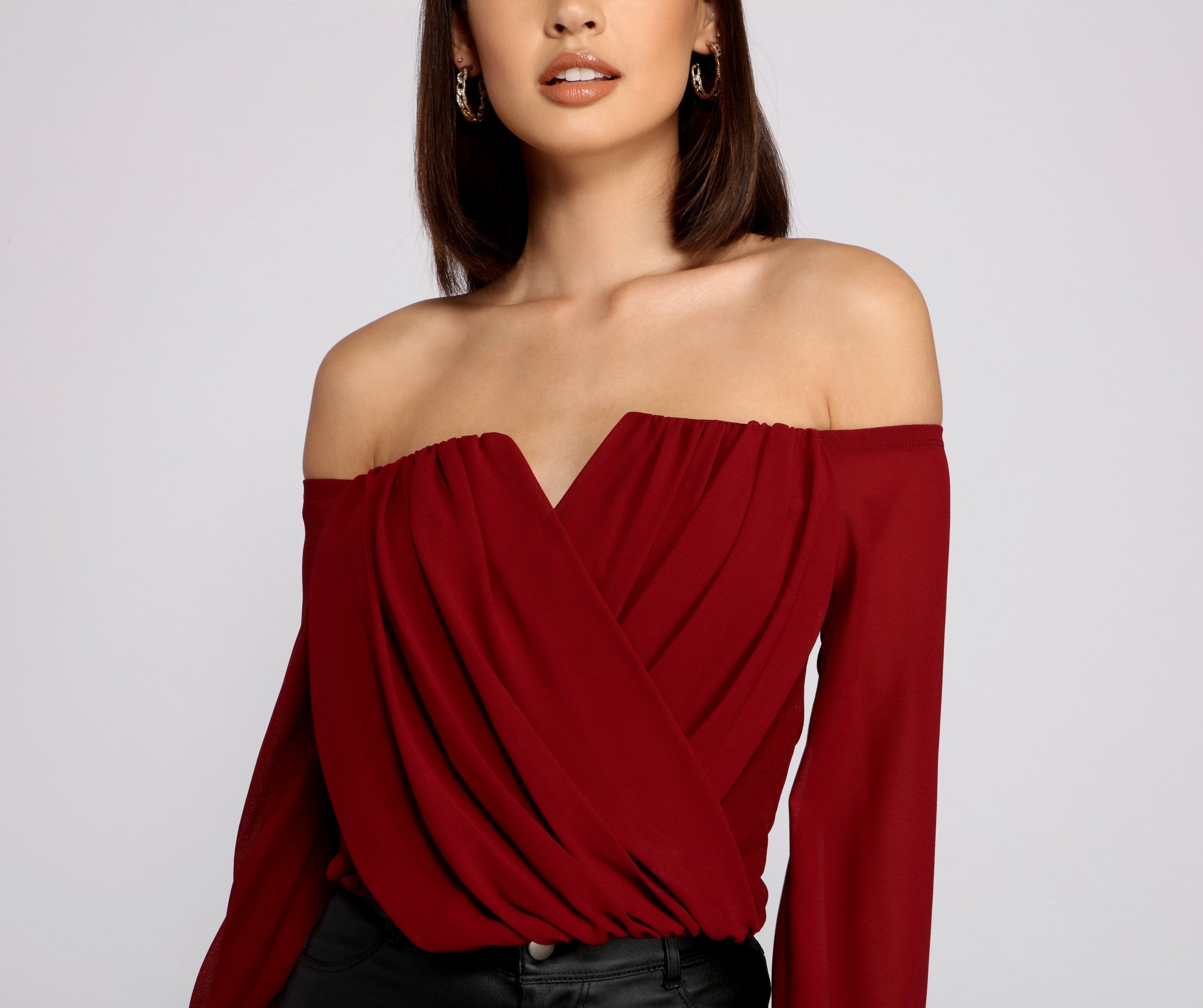 Sophisticated In Chiffon Strapless Top