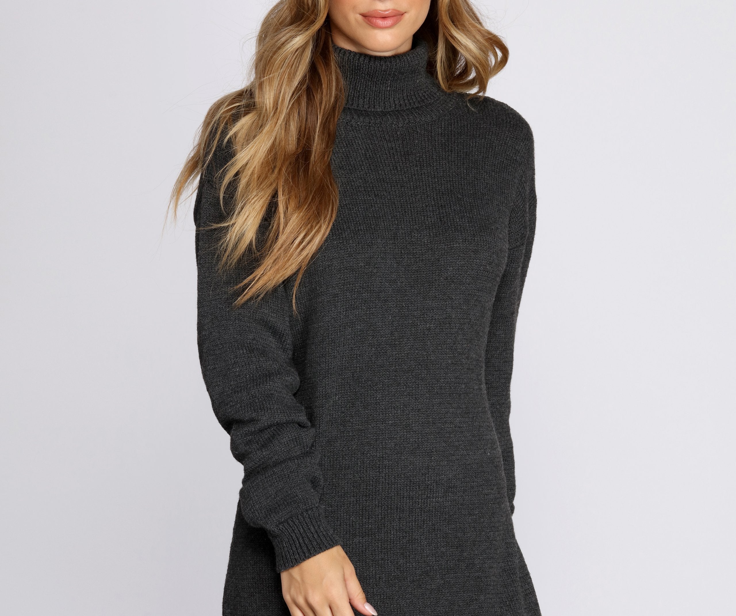 Casual Knit Open Back Tunic