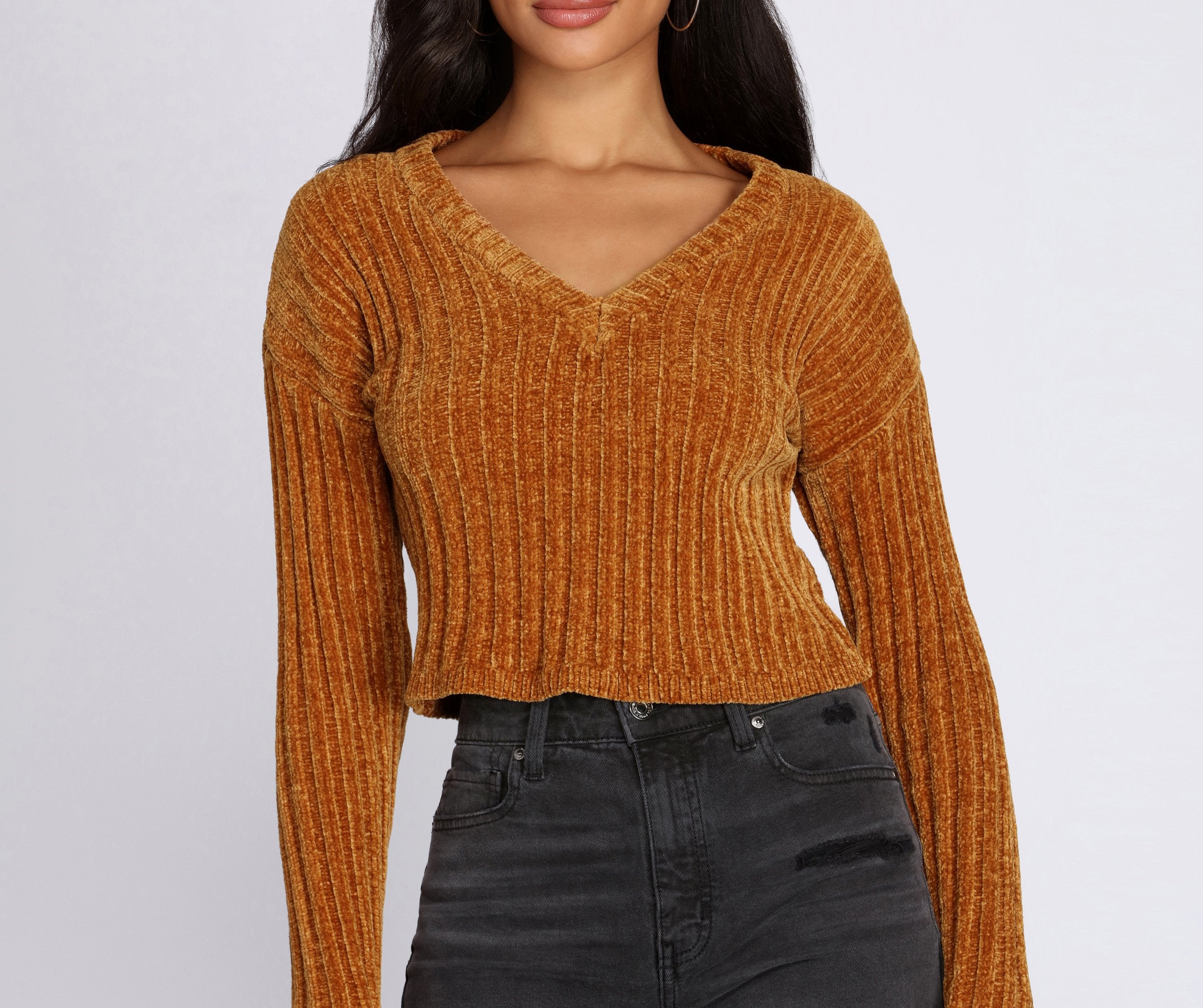 Cozy Chenille V-Neck Sweater