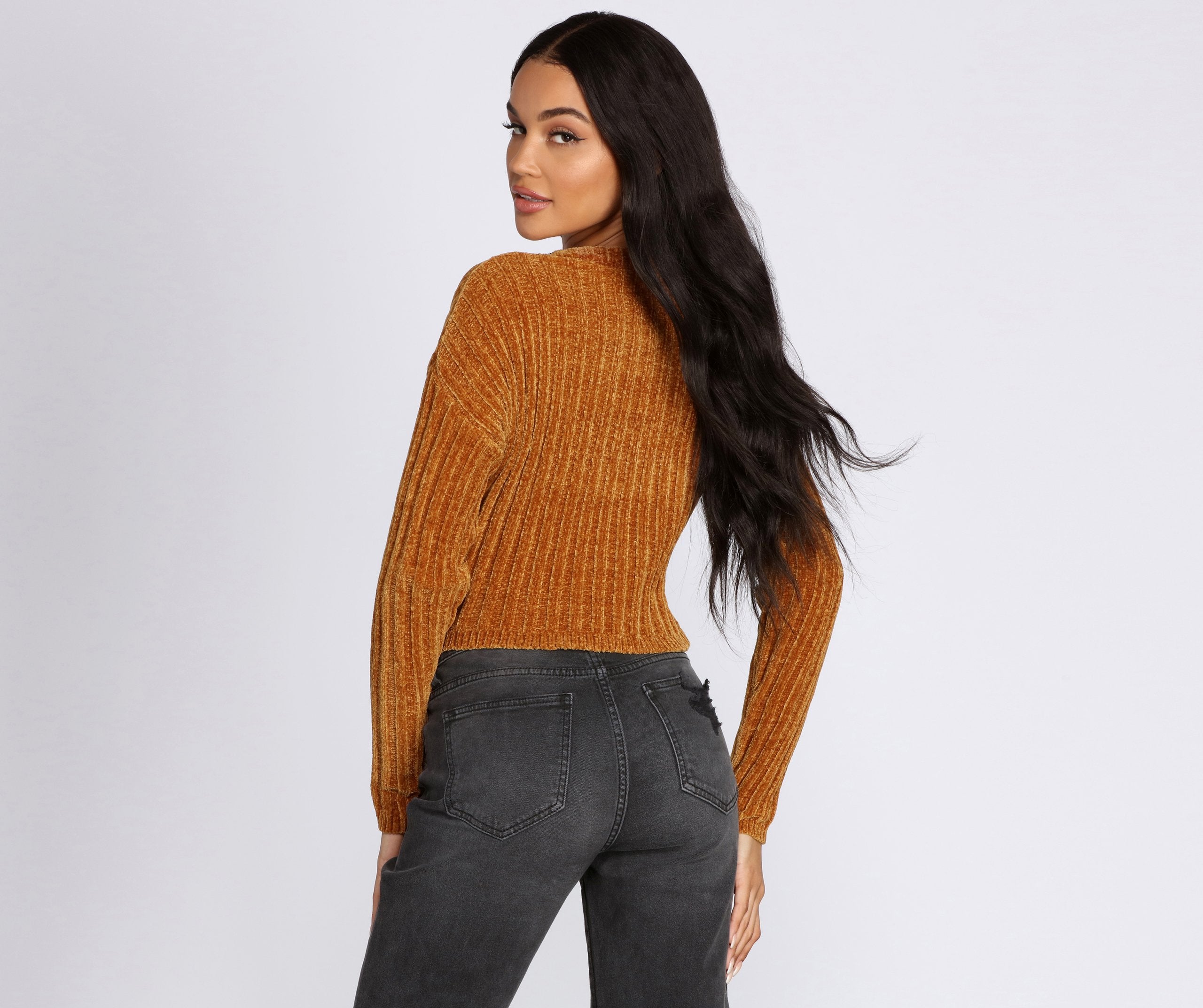 Cozy Chenille V-Neck Sweater