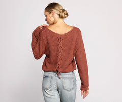 Cozy Chic Cable Knit Lattice Sweater