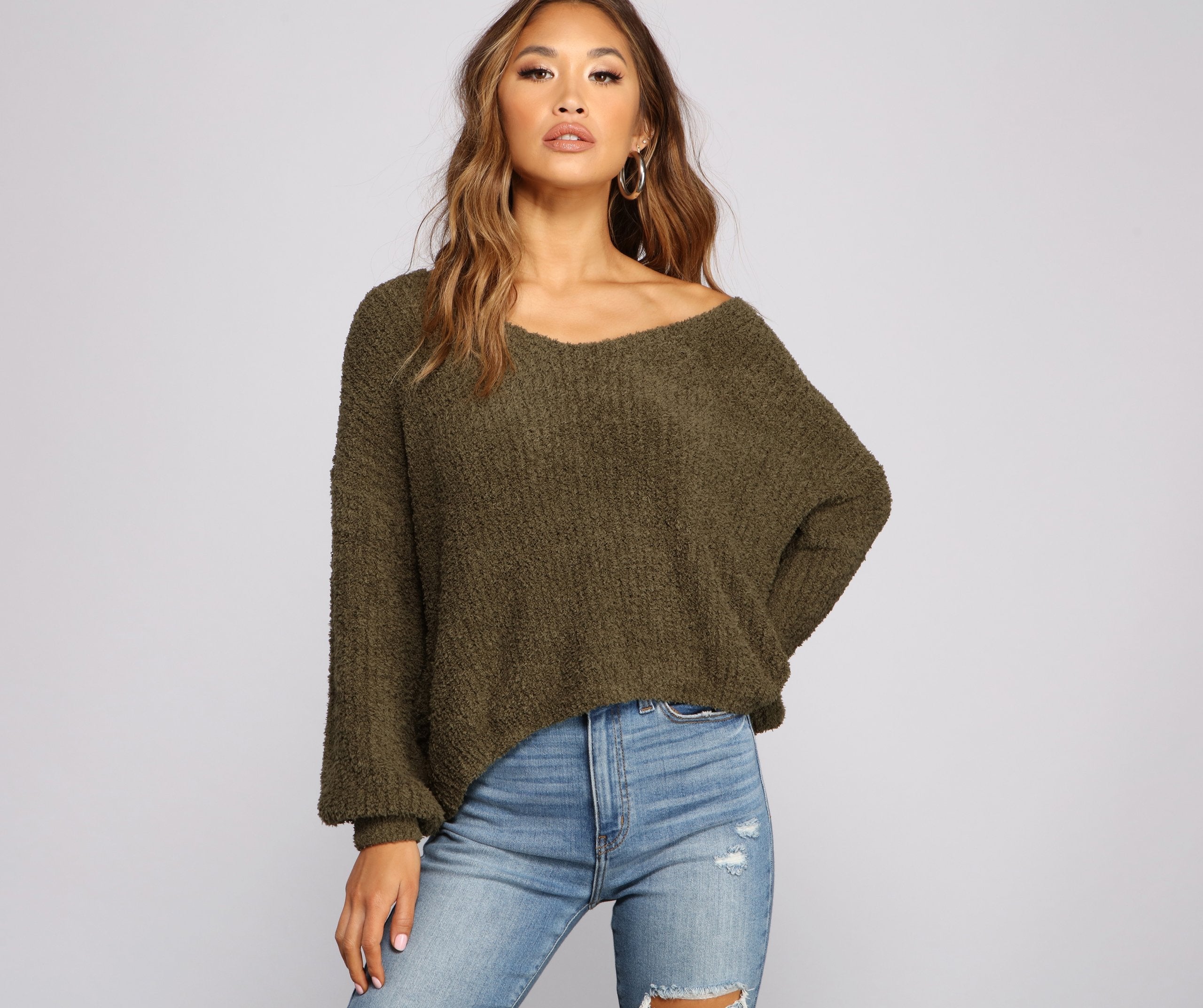 Cozy On Up Knot Back Sweater