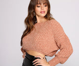 Cozy Chenille Cropped Sweater