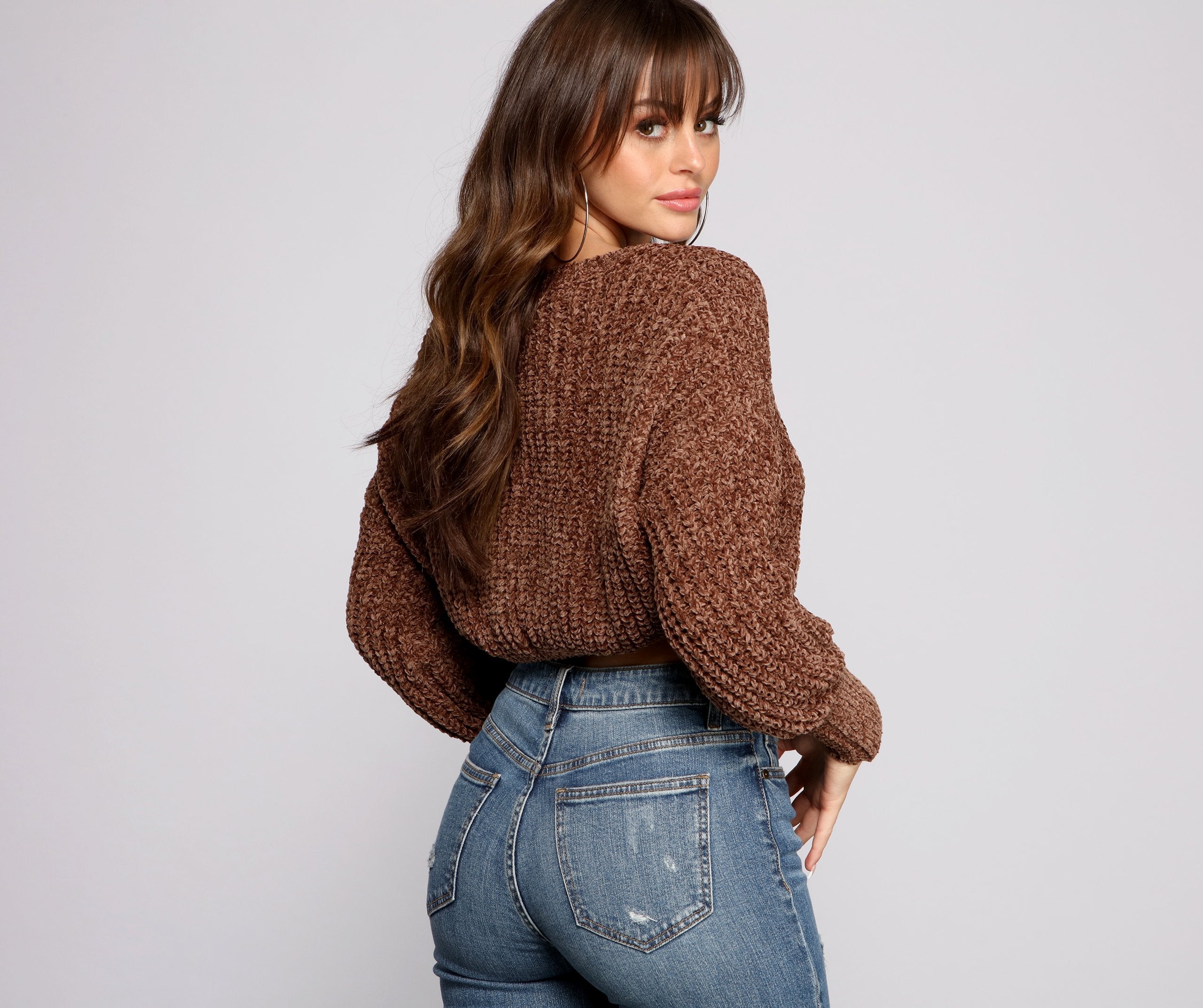 Cozy Chenille Cropped Sweater