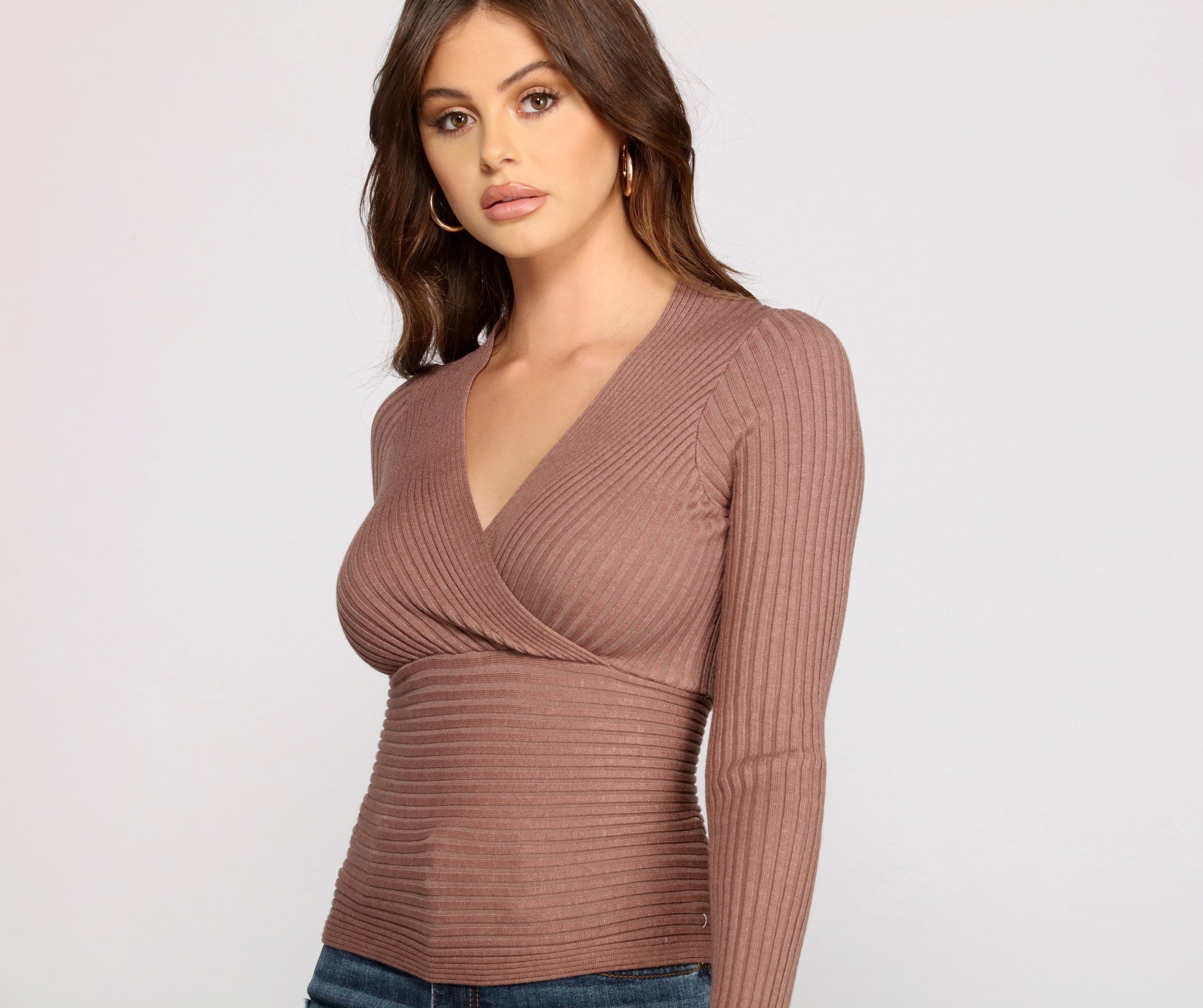 Cozy Ribbed Knit Long Sleeve Top