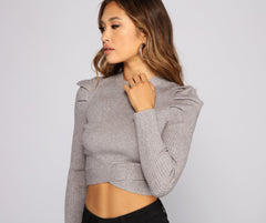 Puff Sleeve Perfection Crop Top