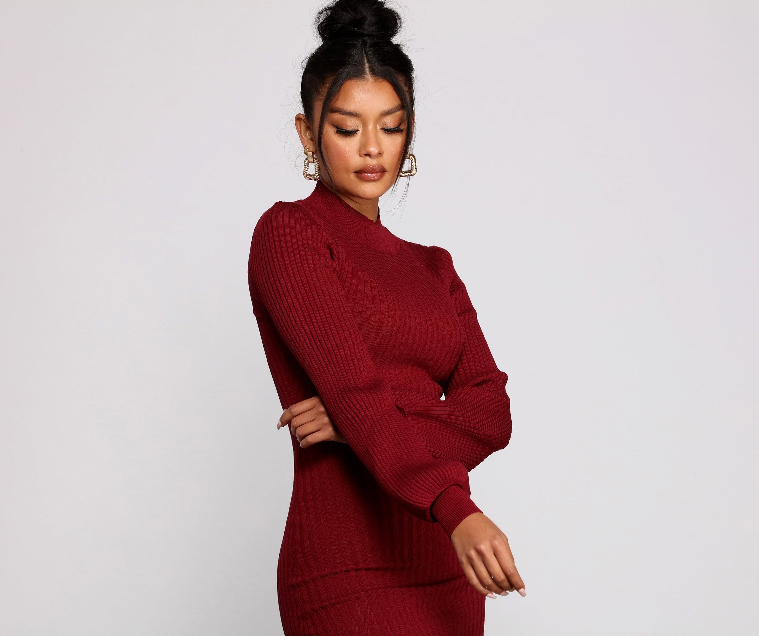 All Dolled Up Ribbed Knit Mini Dresses