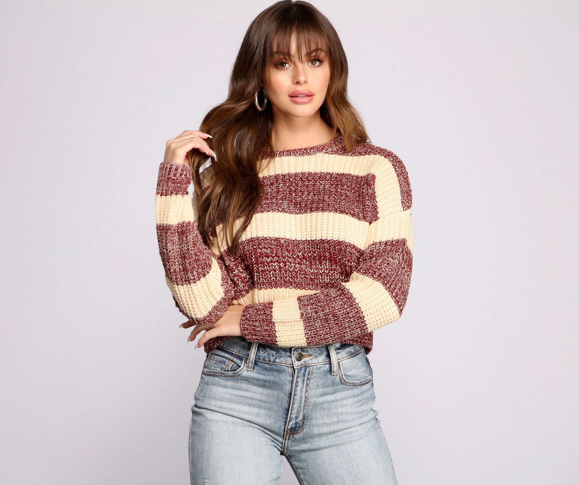 Gestreifter Kurzpullover