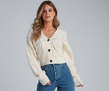 Cold Weather Cable Knit Cardigan