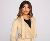 On The Town Suede Trench