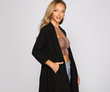 Boss Moves Crepe Long Line Blazer