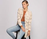 Poised in Plaid Belted Shacket